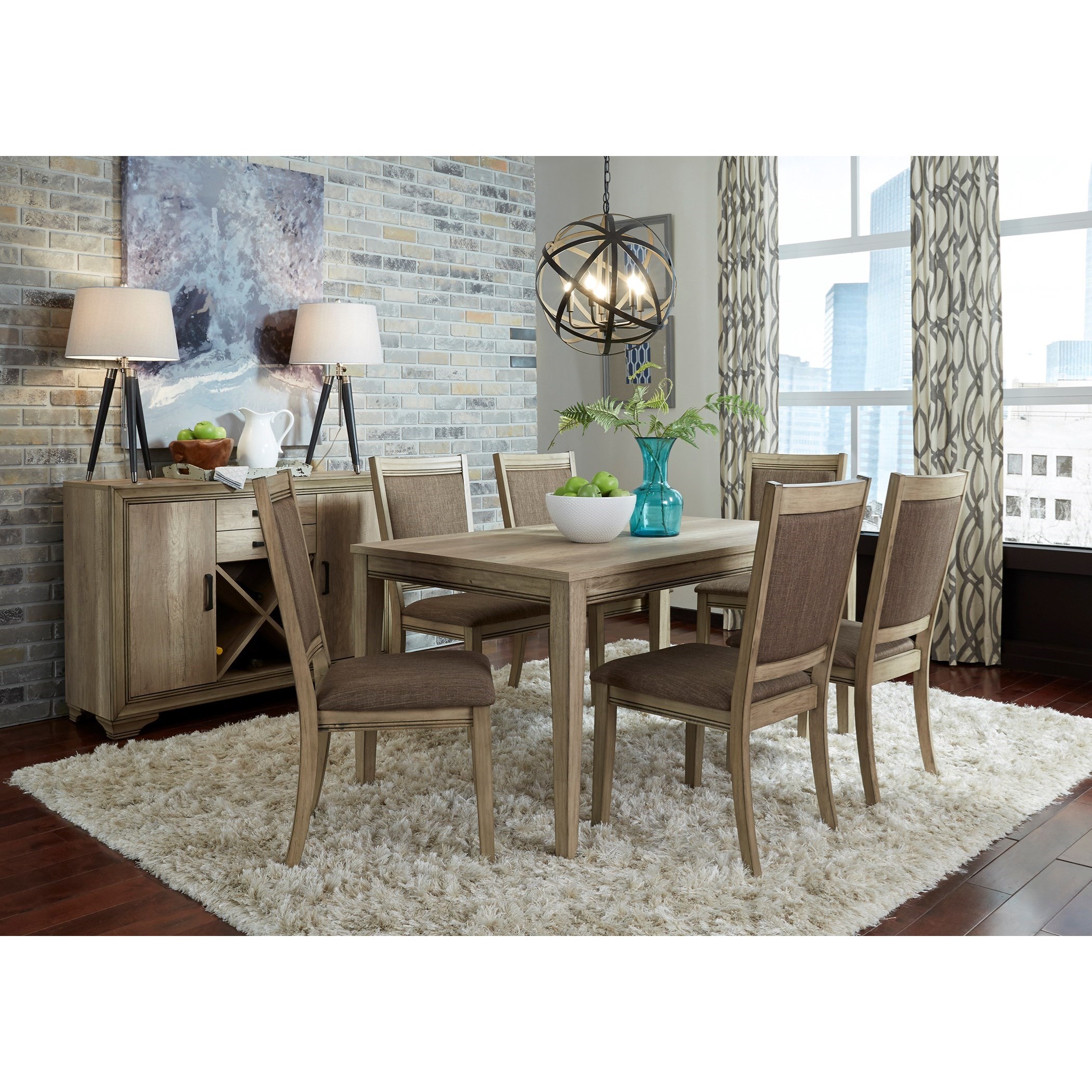 Liberty Furniture Sun Valley 439DRO7RLS 7 Piece Rectangular Table Set